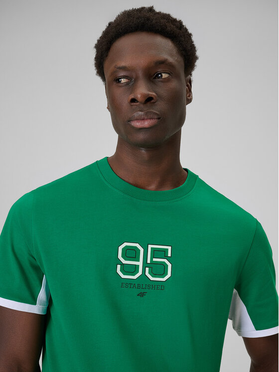4F 4F T-Shirt SPORTS CLUB Zielony Regular Fit