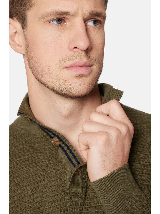 Lancerto Lancerto Sweter Jonathan SW073223000086 Zielony Regular Fit