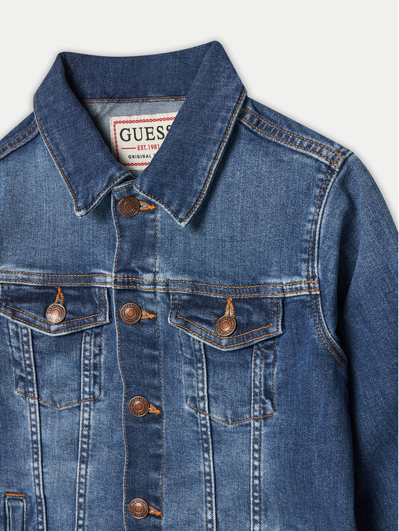 Guess Guess Džínsová bunda L4RL07 D4GV0 Modrá Regular Fit