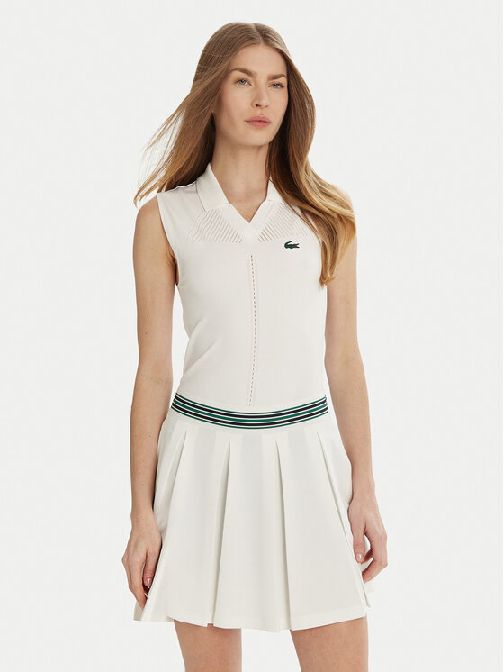 Lacoste Lacoste Funkční tričko PF0614 Bílá Slim Fit