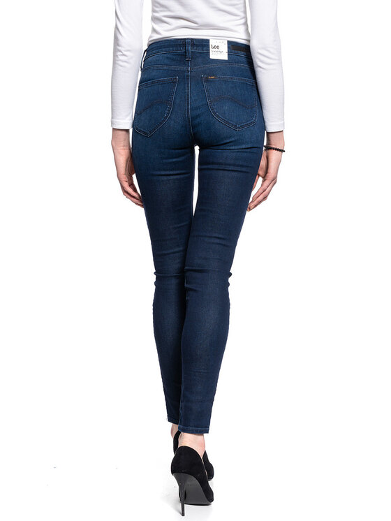 Lee Lee Jeansy SCARLETT HIGH Niebieski Skinny Fit