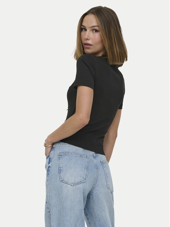 ONLY ONLY T-Shirt Femke 15369336 Černá Slim Fit