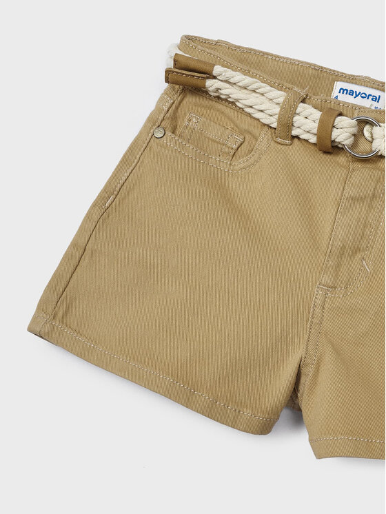 Mayoral Mayoral Шорти от плат 234 Бежов Regular Fit