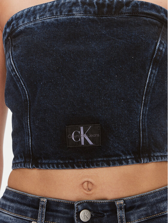 Calvin Klein Jeans Calvin Klein Jeans Top J20J222870 Granatowy Slim Fit