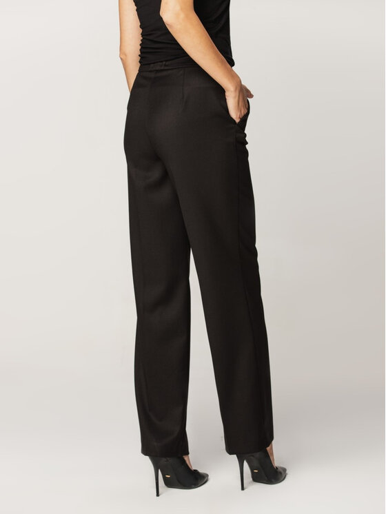 Willsoor Willsoor Spodnie damskie 67537 Czarny Straight Leg