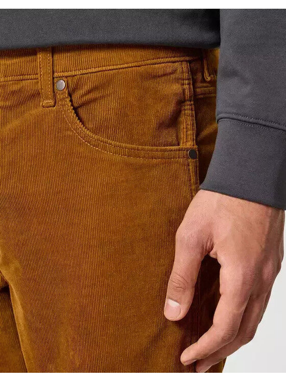 Wrangler Wrangler Spodnie materiałowe GREENSBORO Brązowy Regular Fit
