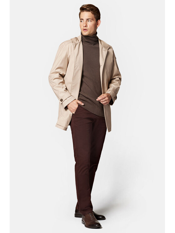 Lancerto Lancerto Płaszcz przejściowy Calvia PC131223000010 Beżowy Regular Fit
