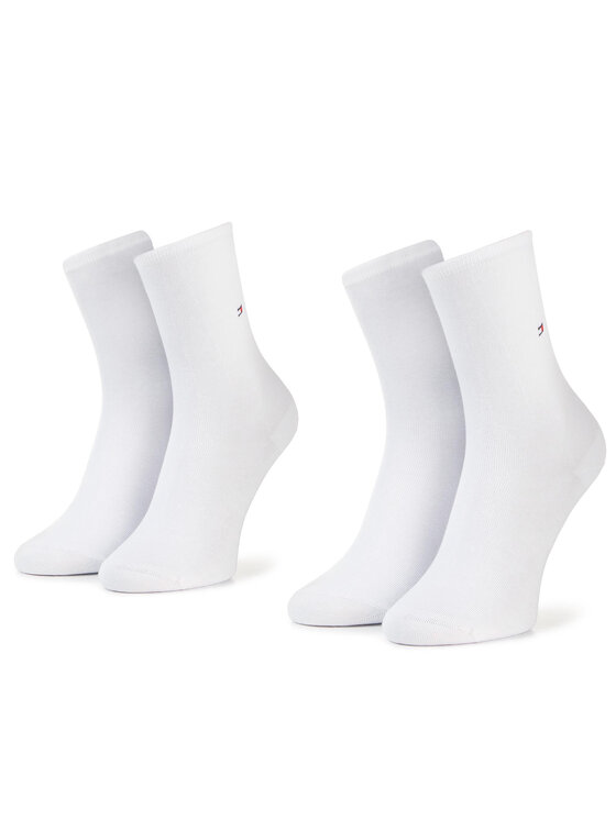 Tommy Hilfiger Tommy Hilfiger 2er-Set hohe Damensocken 371221 Weiß