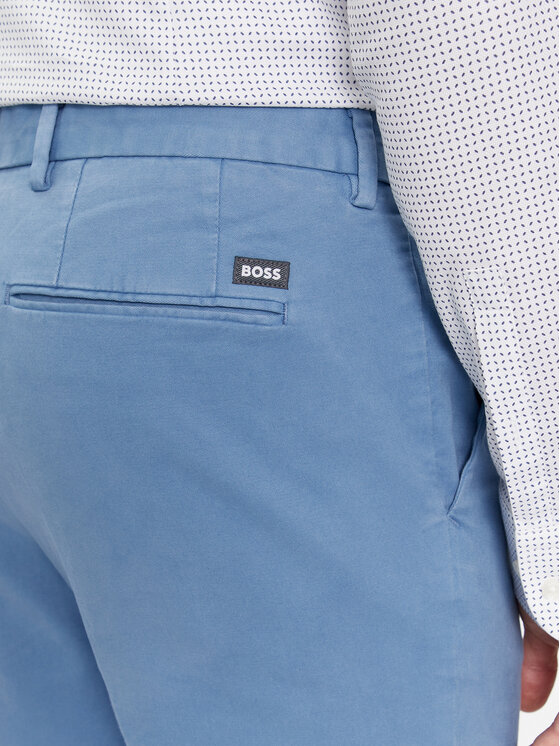 BOSS Boss Chino kalhoty Kaito1 50487966 Modrá Slim Fit