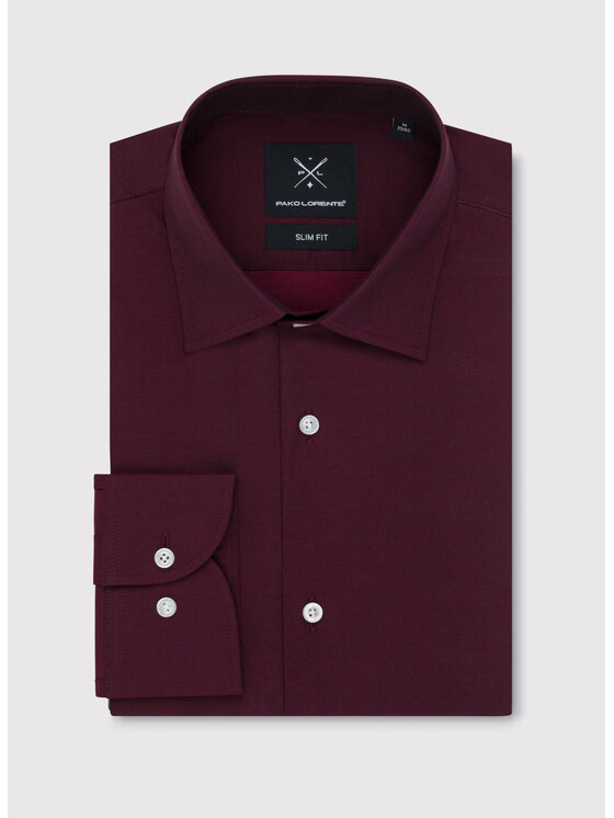 Pako Lorente Pako Lorente Koszula P24WF-1X-045 Bordowy Slim Fit
