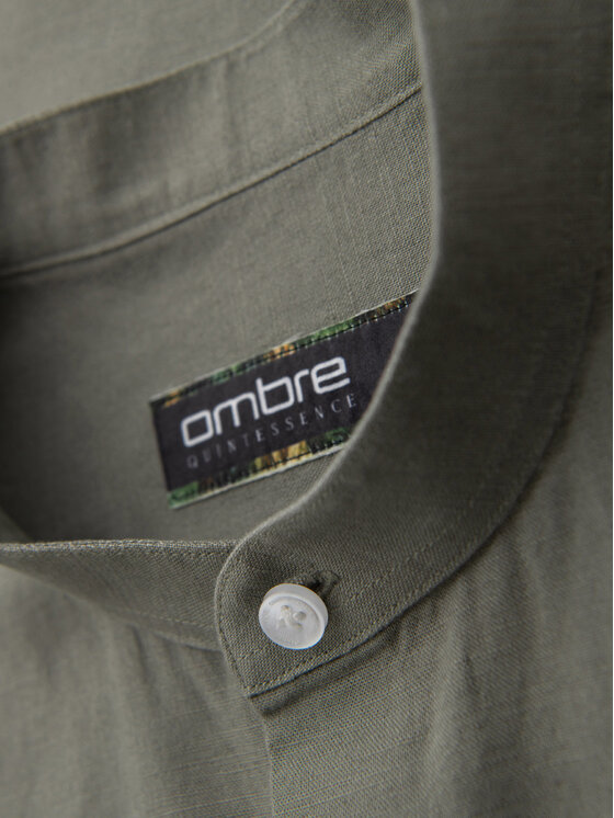 Ombre Ombre Koszula K704 Khaki Regular Fit