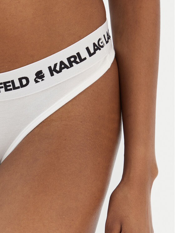 KARL LAGERFELD KARL LAGERFELD Stringové nohavičky A1W47008 Biela