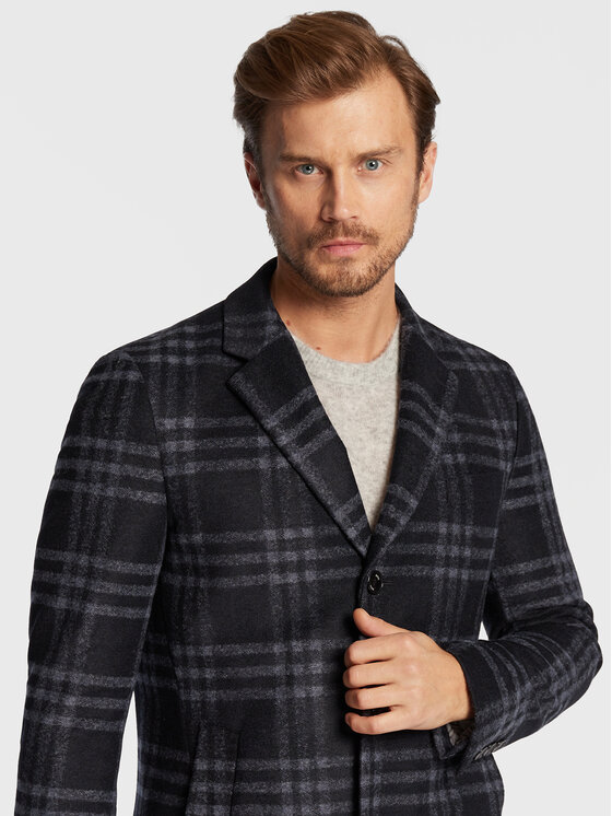 BOSS Boss Демісезонний плащ H-Hyde-J-224 50479591 Cиній Slim Fit