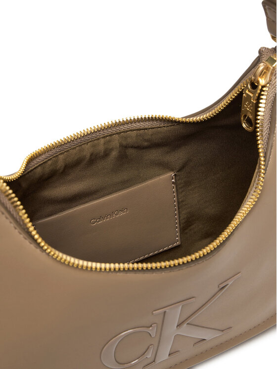 Calvin Klein Calvin Klein Torebka Bold Ck Small Shoulder Bag LV04F3230G Beżowy