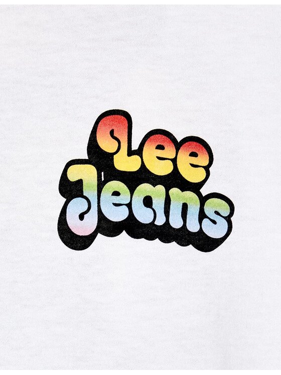 Lee Lee T-shirt PRIDE TEE CHEST GRAP Bianco Regular Fit