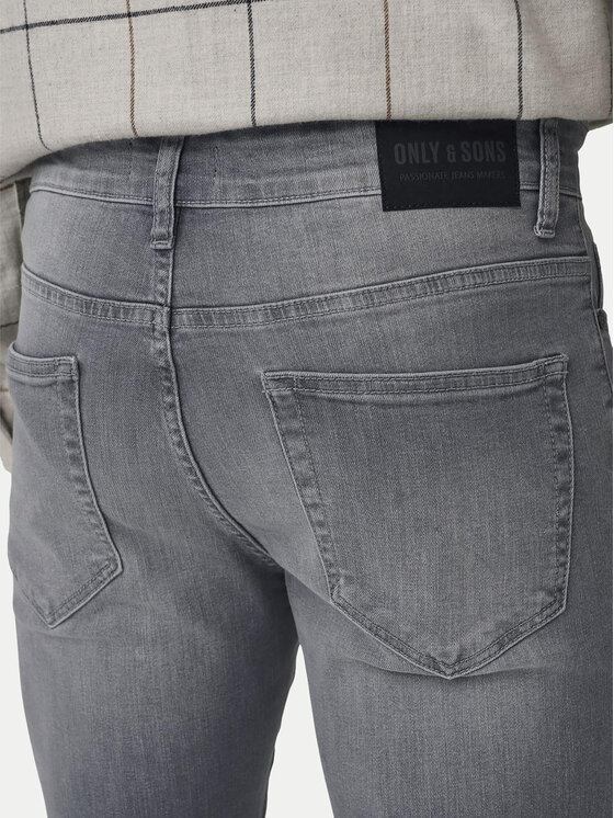 Only & Sons Only & Sons Jeansy Loom 22028265 Szary Slim Fit