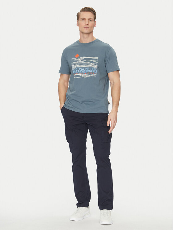 Napapijri Napapijri Tricou S-Buti NP0A4INM Albastru Regular Fit