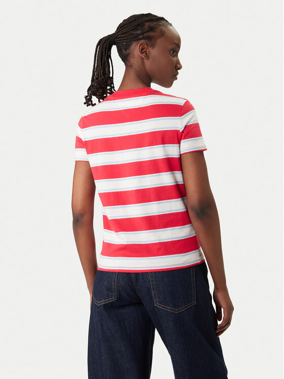 Tommy Jeans Tommy Jeans T-Shirt DW0DW21834 Czerwony Regular Fit