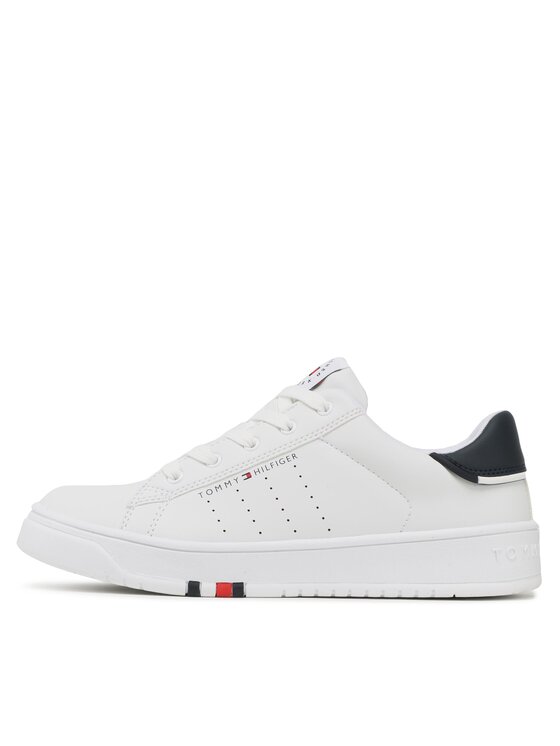 Tommy Hilfiger Tommy Hilfiger Sneakersy Low Cut Lace-Up T3B4-32222-1355 S Biały