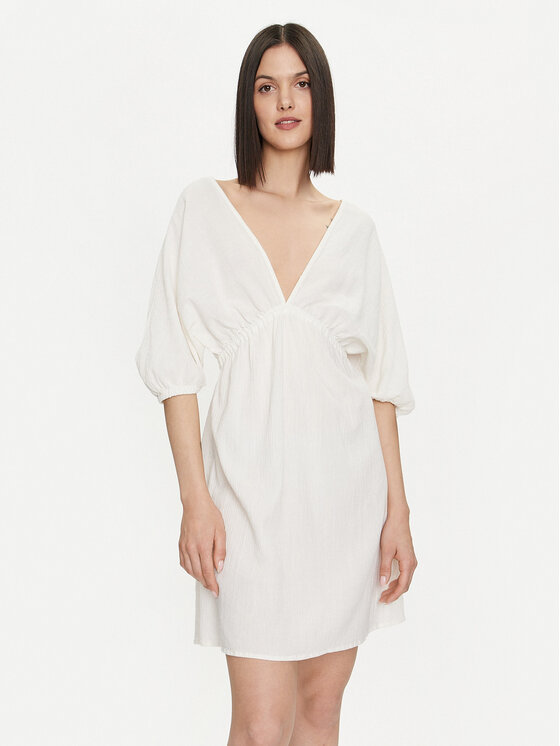 United Colors Of Benetton United Colors Of Benetton Rochie de vară 4XEA5V01N Écru Regular Fit