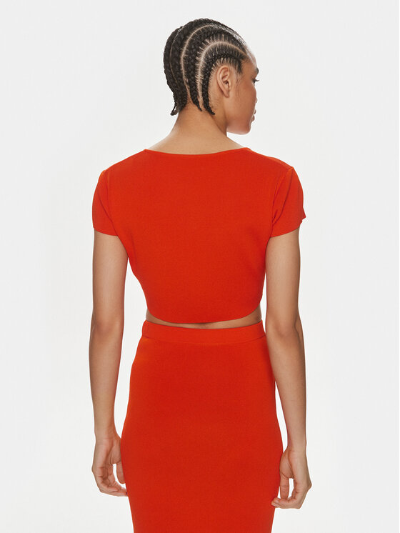 Patrizia Pepe Patrizia Pepe Majica 2K0261/K021-R825 Narančasta Slim Fit