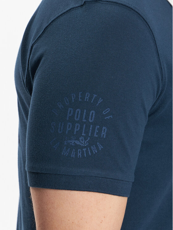 La Martina La Martina Polo marškinėliai VMP600 PK097 Tamsiai mėlyna Regular Fit