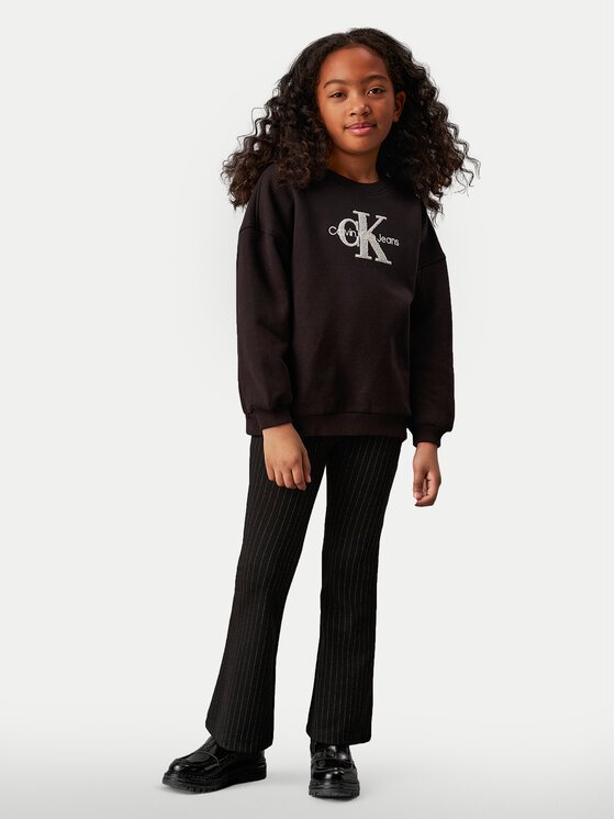 Calvin Klein Jeans Calvin Klein Jeans Pantaloni din material IG0IG02734 Negru Flare Fit