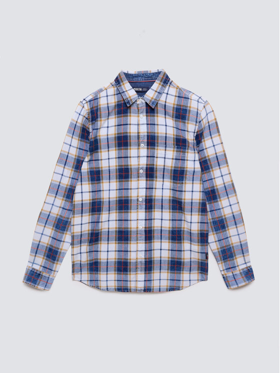 BIG STAR BIG STAR Koszula MEROWI Niebieski Basic Fit