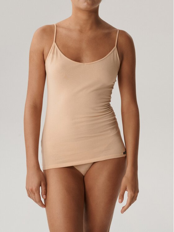 Atlantic Atlantic Top basic Beżowy Regular Fit