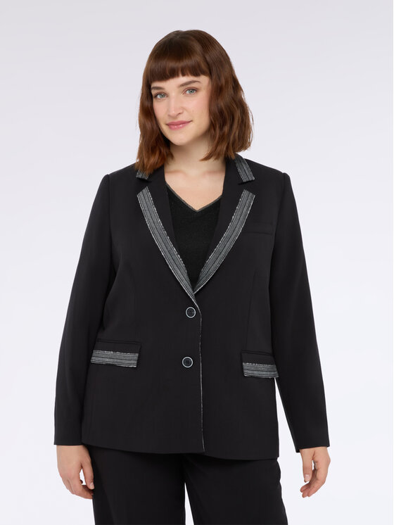 Fiorella Rubino Fiorella Rubino Giacca di transizione Q548T000233N033 Nero A-Line Fit