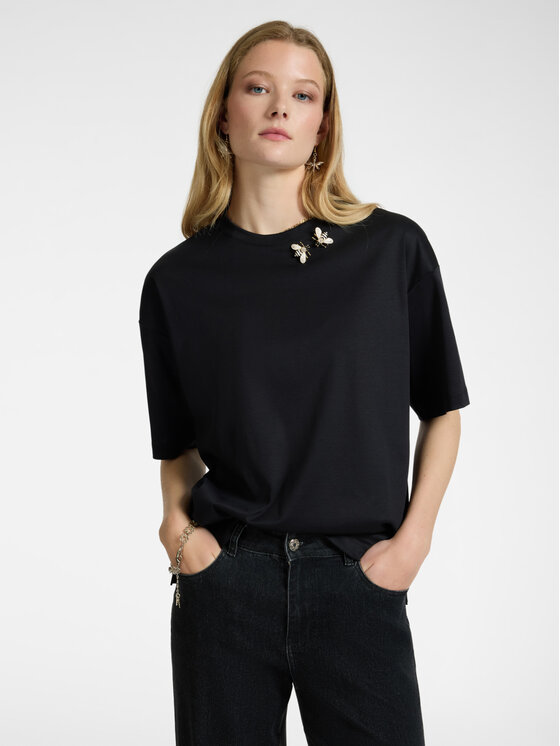 Elena Mirò Elena Mirò T-shirt G250Z000467N033 Nero Regular Fit