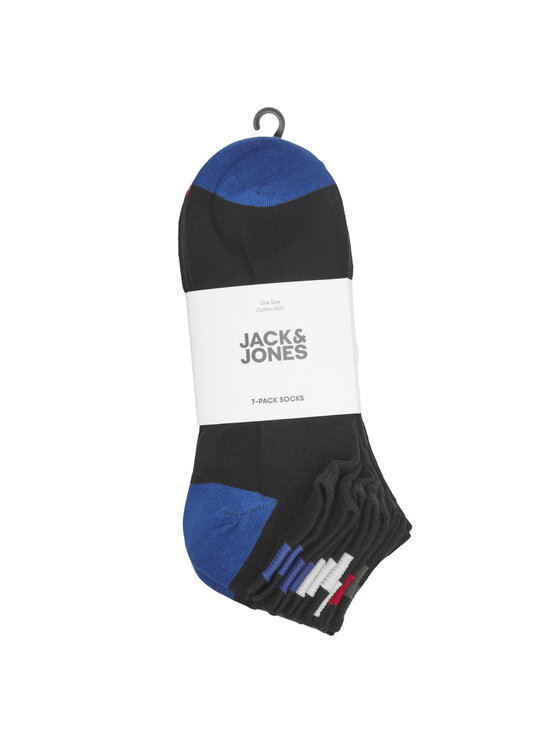 Jack&Jones Jack&Jones Zestaw 7 par wysokich skarpet męskich Ben 12230496 Czarny