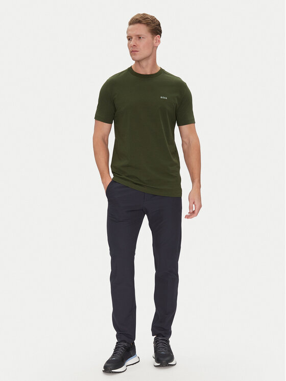 BOSS BOSS T-krekls 50506373 Zaļš Regular Fit
