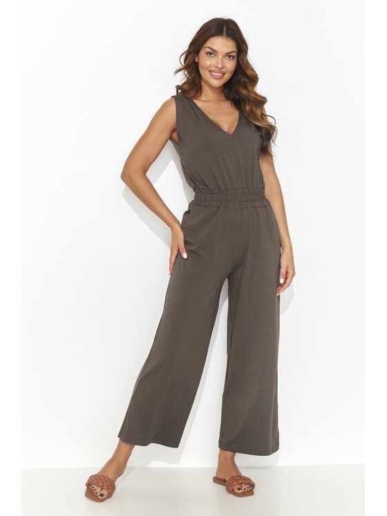 Makadamia Makadamia Kombinezon NU465 Brązowy Regular Fit