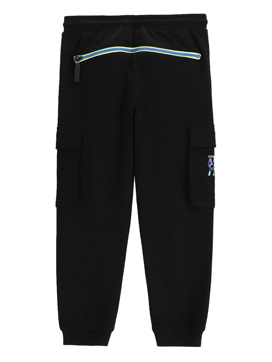 Coccodrillo Coccodrillo Παντελόνι φόρμας WC5120102CBK Μαύρο Slim Fit