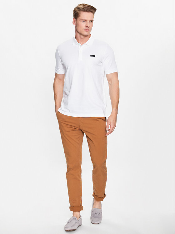 Calvin Klein Calvin Klein Поло K10K111196 Білий Regular Fit