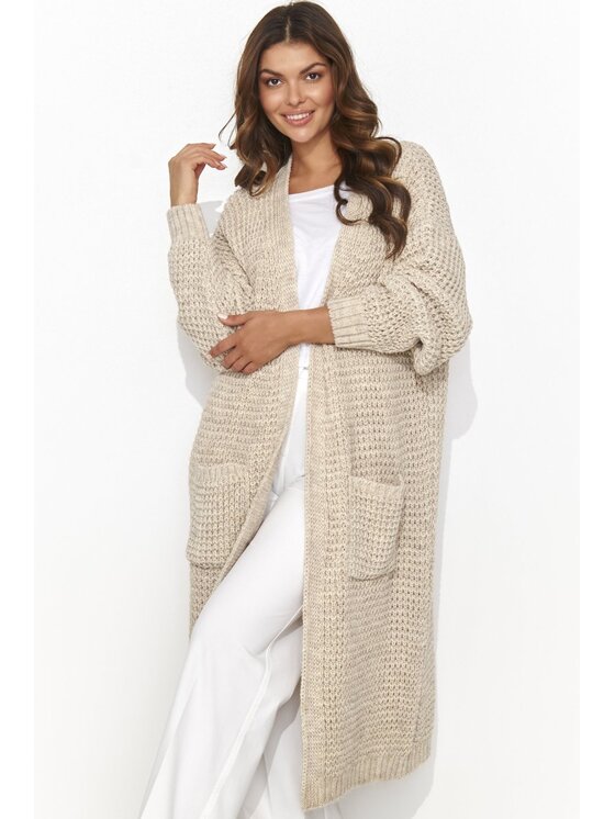 Makadamia Makadamia Sweter S176 Beżowy Loose Fit