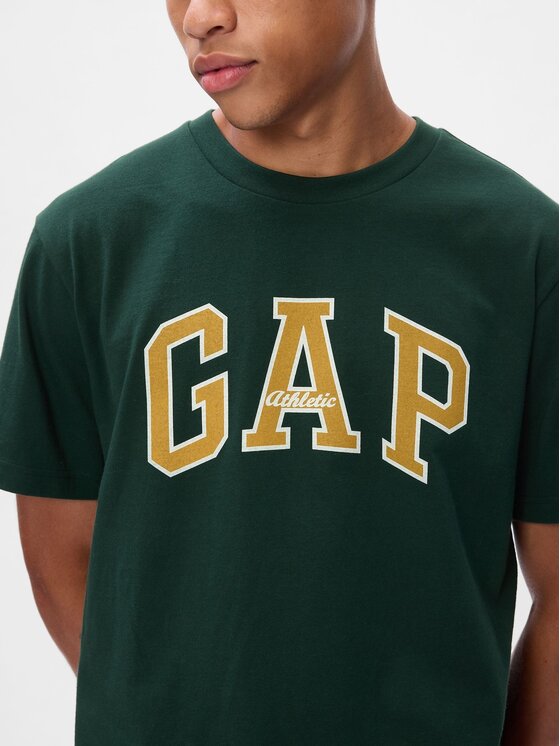 Gap Gap T-Shirt 797924-06 Zielony Regular Fit