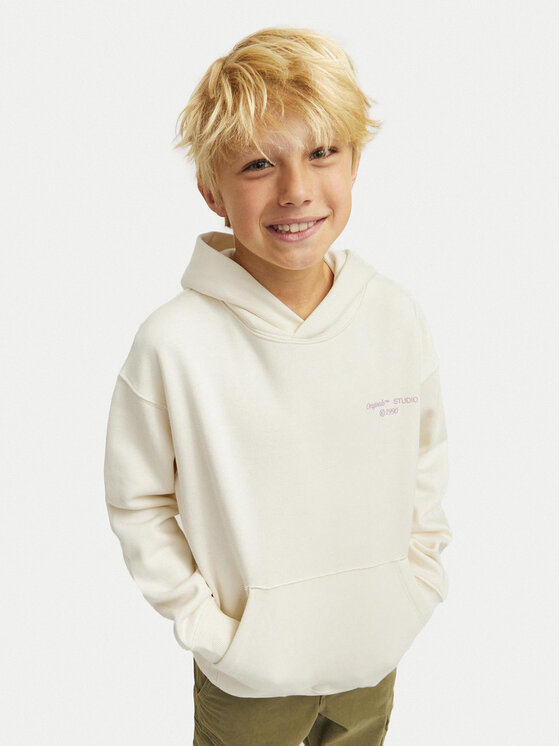 Jack&Jones Junior Jack&Jones Junior Majica dugih rukava Noho Back Graphic 12263292 Écru Relaxed Fit