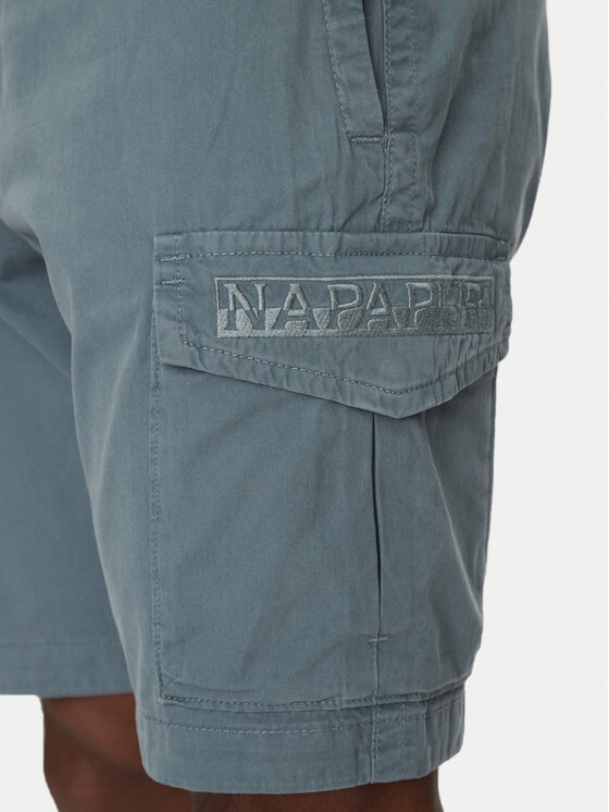 Napapijri Napapijri Auduma šorti N-Deline NP0A4HOT Zils Regular Fit