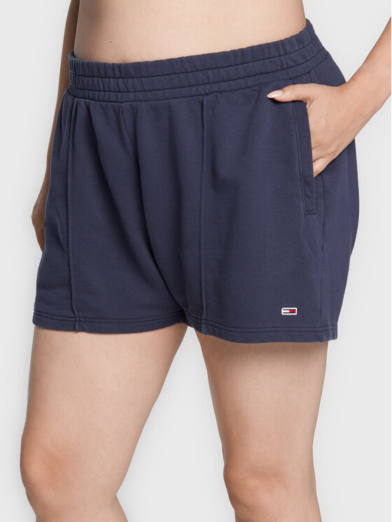 Tommy Jeans Curve Pantaloni scurți sport Cry DW0DW12975 Bleumarin Relaxed Fit