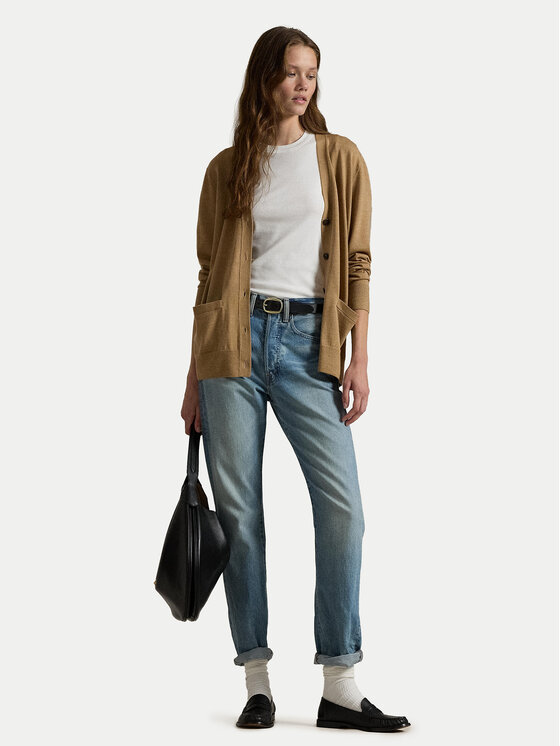 Polo Ralph Lauren Polo Ralph Lauren Pletena jopica 211956233001 Bež Relaxed Fit