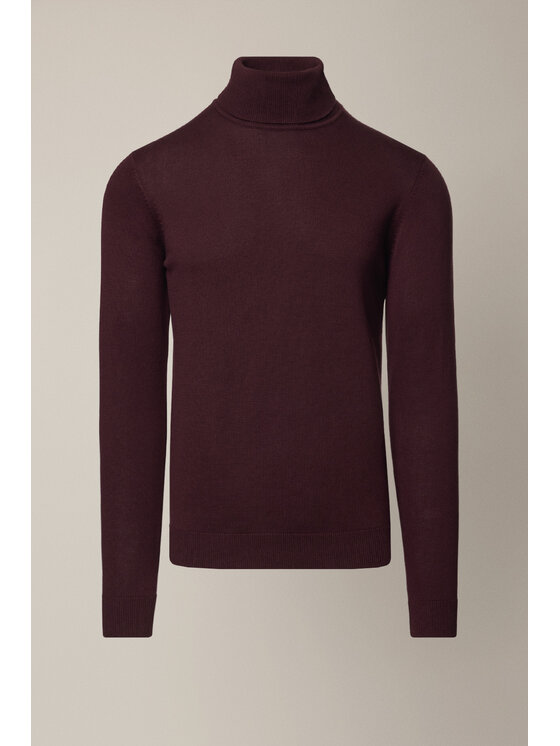 Lancerto Lancerto Sweter Sindre SW073225000059 Bordowy Regular Fit