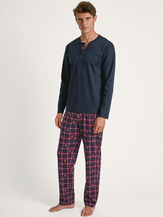 Calida Calida Piżama 41884 Granatowy Regular Fit