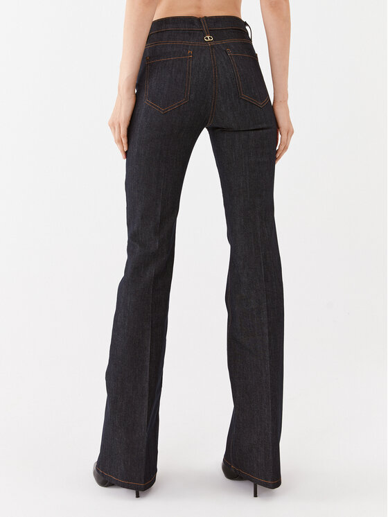 TWINSET TWINSET Jeansy 232TP2391 Tmavomodrá Regular Fit