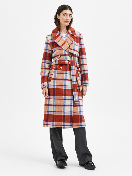 Selected Femme Selected Femme Cappotto di lana Khloe 16087519 Arancione Regular Fit
