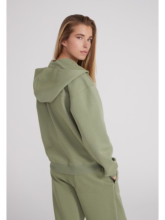 Style Republic Style Republic Bluza Zip Hoodie Zielony Comfort Fit