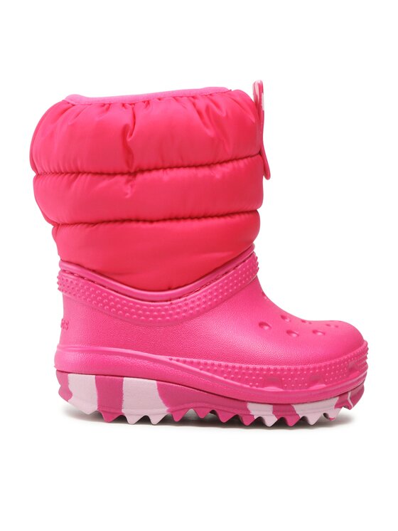 Cizme de zăpadă Crocs Classic Neo Puff Boot T 207683 Roz