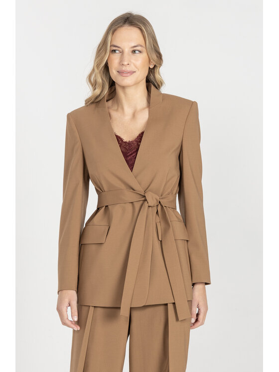 Deni Cler Milano Deni Cler Milano Marynarka W-DC-6061-E5-D4-18-1 Brązowy Regular Fit
