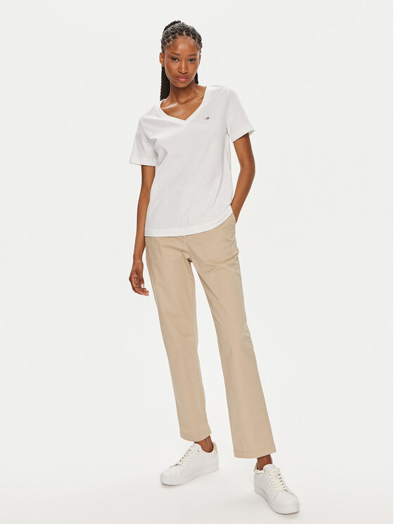 Gant Gant Tričko Shield 4200750 Biela Regular Fit